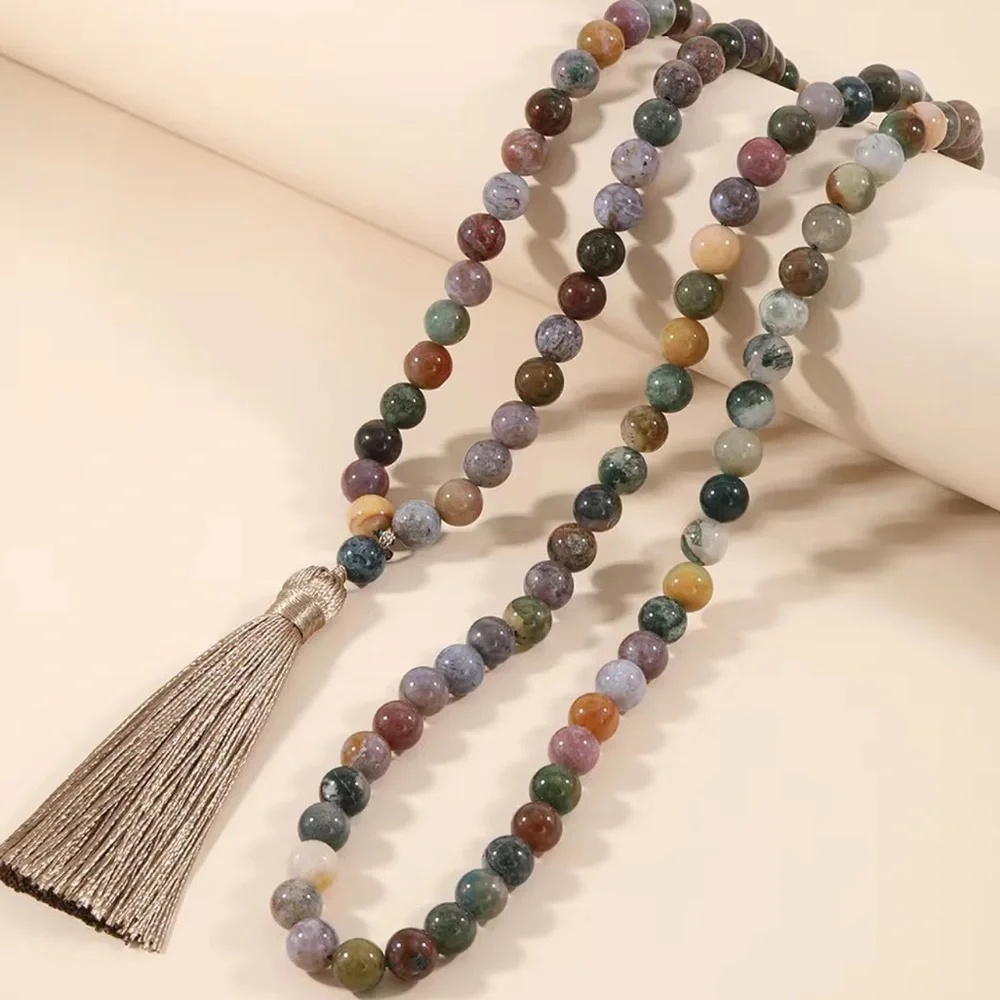 Indian Agate Mala - Picture 3 of 6